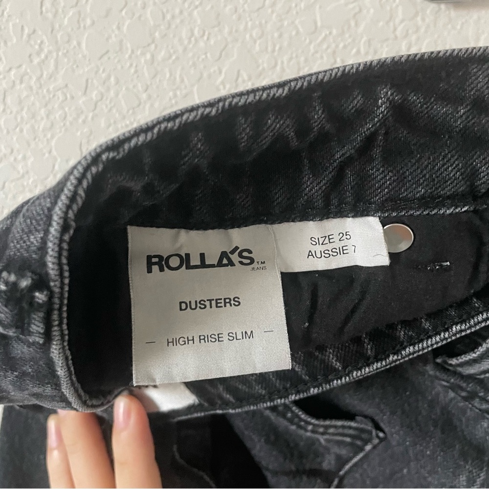 Rolla's Dusters High Rise Jeans in Black - Picture 7 of 8